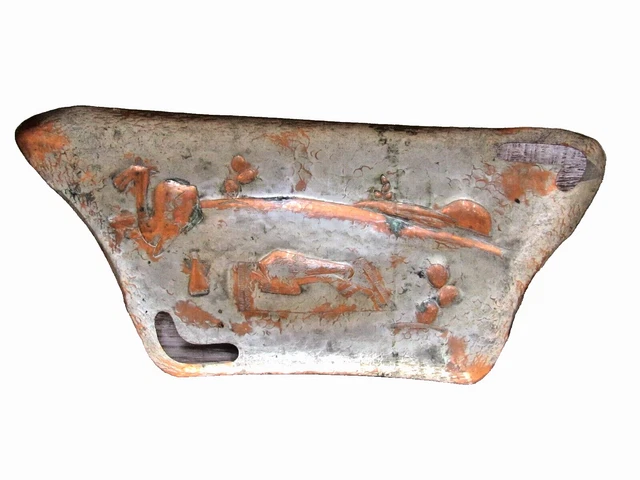 Vintage Hand Made In Israel A.N. Oppenheim Hand Carved Copper Platter w/ Handles