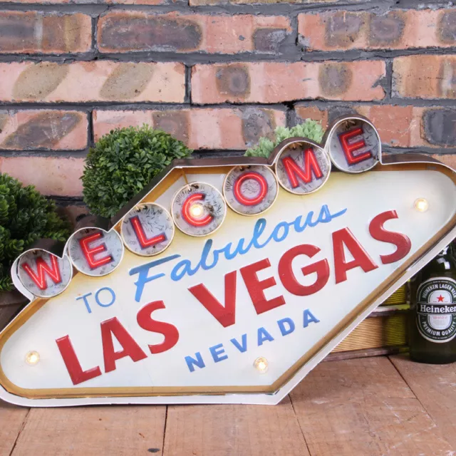 Man Cave LED Sign –Las Vegas Aged Vintage Appearance for a Classic look- GM-VEG