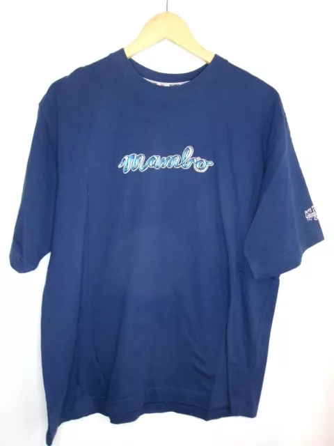 Vintage mambo shirt mens size large blue reg mombassa doggie style 2 rare