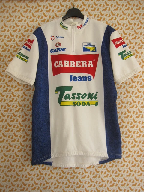 Maillot Cycliste Nalini Carrera Jeans Tassoni - 1994, Taille 5/XL, France