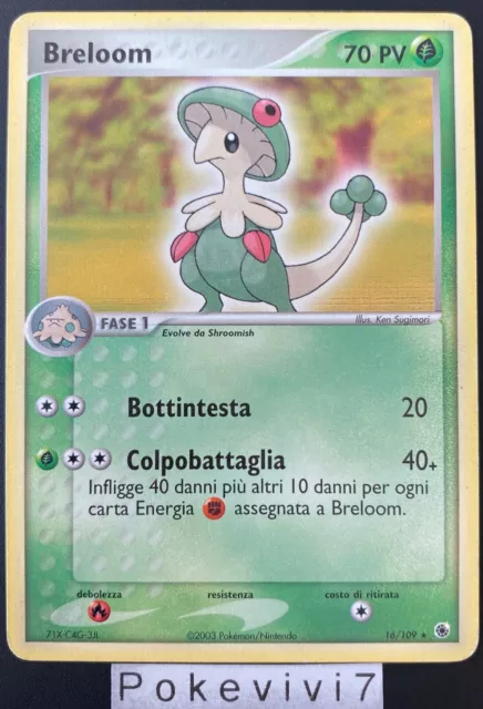 Carte Pokemon BRELOOM 16/109 RARE Bloc EX Italien ITA