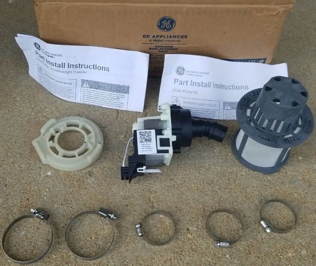 GENUINE GE DISHWASHER Drain Pump Kit WD19X25187 35.00 PicClick