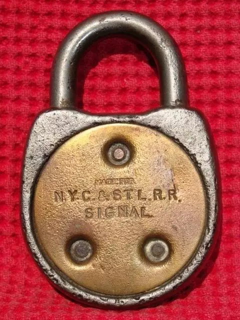 Nickel Plate Road Padlock New York Chicago St Louis Lock Yale Brass Iron No Key