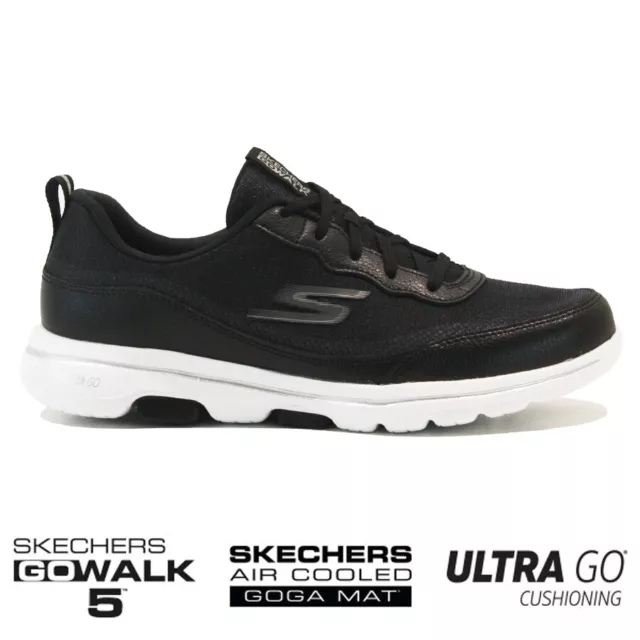 Ladies Skechers Go Walk 5 Goga Memory Foam Trainers Fitness Running Walking Size