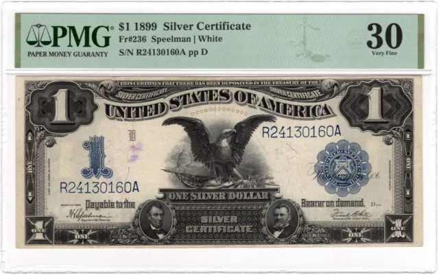 $1 1899 Black Eagle Silver Certificate Fr#236 PMG Very Fine 30