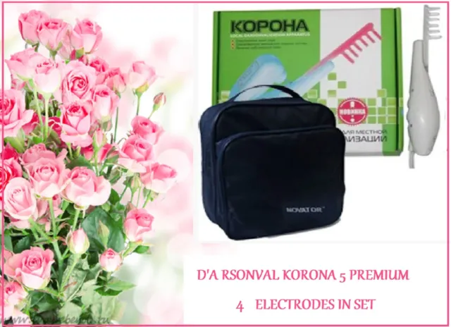 Korona 5 Premium 25 KV Violet Ray High Frequency Unit 220 V With 4 Probe in case