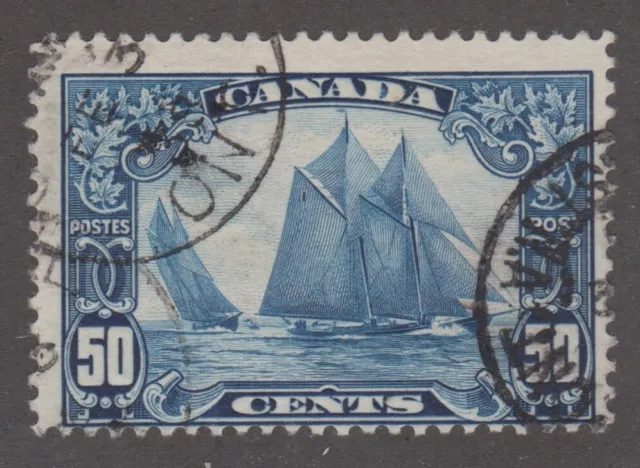 Canada Scott #158  50 cent Bluenose "KGV Scroll"  F