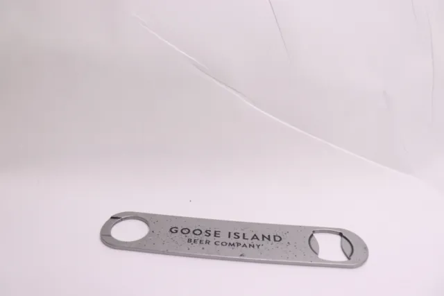 Goose Island Flat Bottle Opener Molded Logo Solid Metal Alloy 7" x 1-1/2"