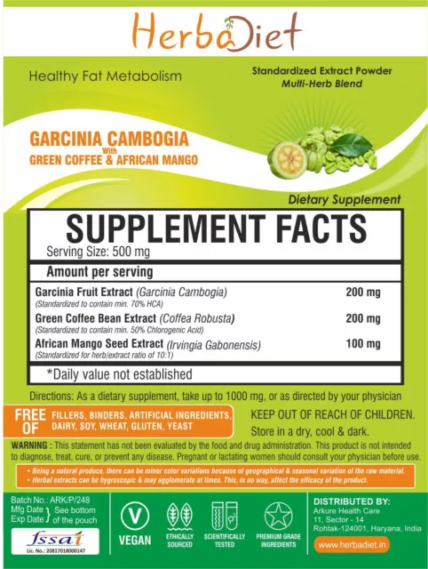Garcinia Cambogia, Green Coffee, African Mango Extreme Weight Loss Fat Burner