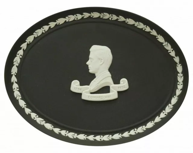 Wedgwood Jasperware Negro Placa Edward VIII