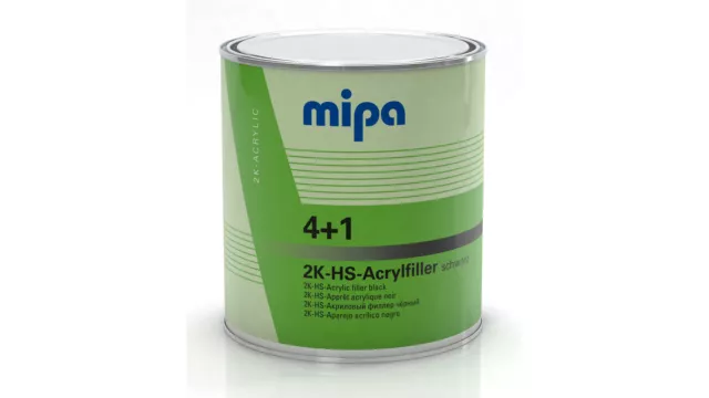 Mipa 4+1 2K Acrylfiller HS schwarz 3Ltr Grundierfüller Schleiffüller