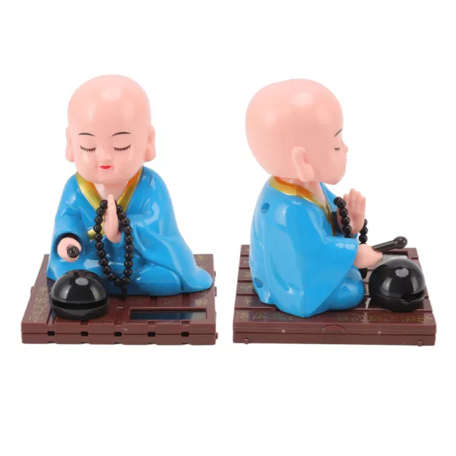 New Solar Buddhist Monk Statue Decoration Energy Saving Light Energy Sensing