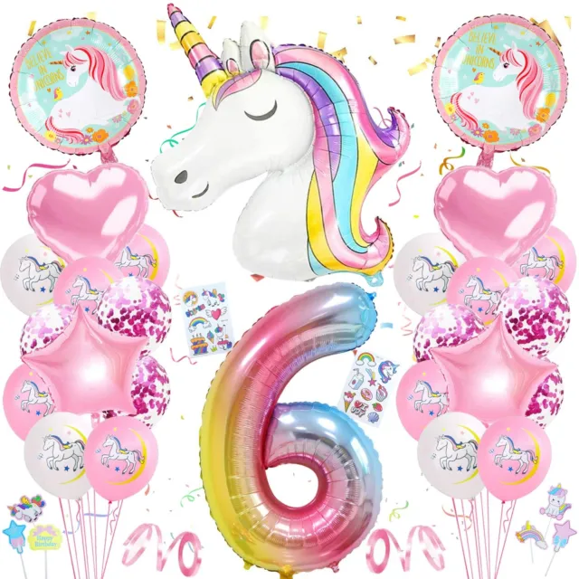 Feelairy Unicorno 4 anni Compleanno Decorazioni Ragazze
