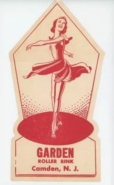 1930's-50's Garden Rinks Camden N.J. Skating Rink Label Vintage B6