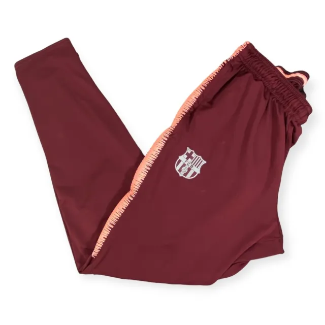 Nike FC Barcelona Tracksuit Bottoms Mens Football Joggers Track Pants Maroon M