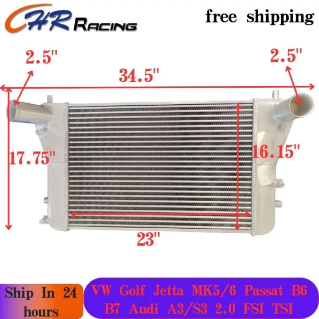 Intercooler de montaje frontal GEN2 REV9 MK5 MK6 para 2.0T JETTA GOLF A3 S3 PASS