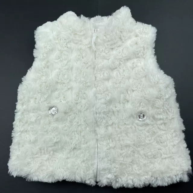 Girls size 1, Target, lined zip up faux fur vest / jacket, EUC