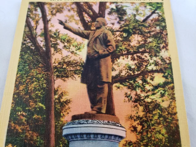 C 1940 Monument at Depew Park Peekskill New York Linen Vintage Postcard