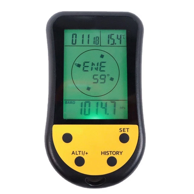 Compact Digital Barometer COMPACT DIGITAL ALTIMETER with Barometric Pressure and Temperature ...