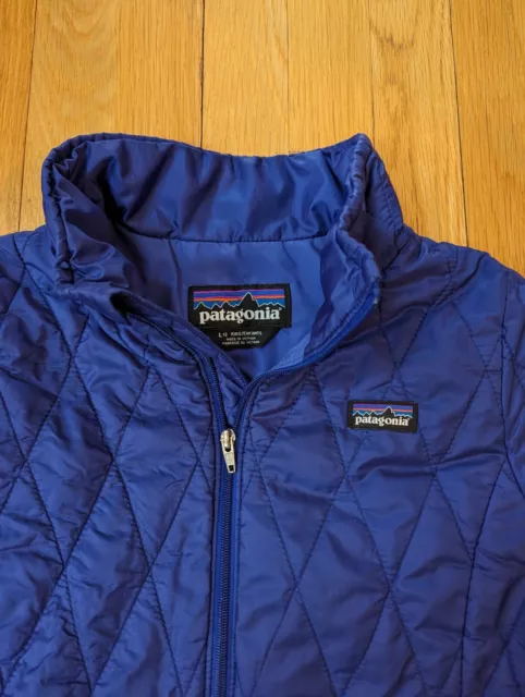 Patagonia Big Girls Quilted Purple Jacket Size Large 12