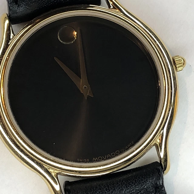 Movado Swiss Museum Classic Black Men's Watch 87 E4 9889 New Battery 2