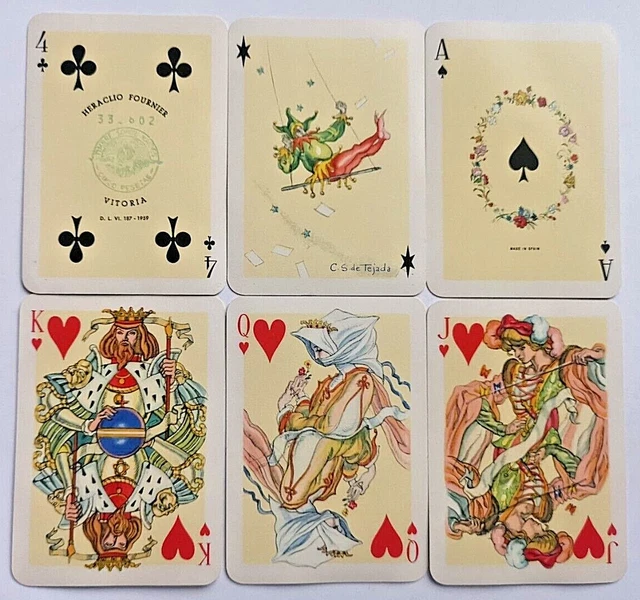 Romance Espanol Artist Signed Vintage Playing Cards Wide 1959 Gilded Free Post