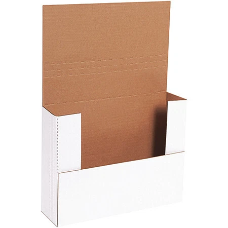 PARTNERS BRAND M12932BF Easy-Fold Mailers, 12" x 9" x 3", White, 50/Bundle