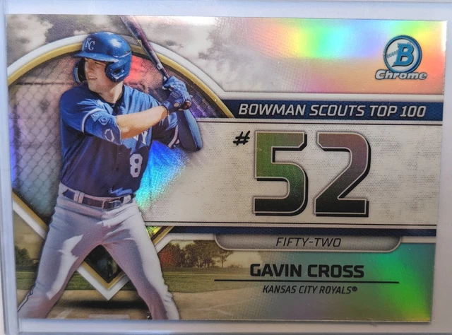 2023 Bowman Chrome Scouts TOP 100 #52 BTP-52 Gavin Cross RC Kansas City Royals
