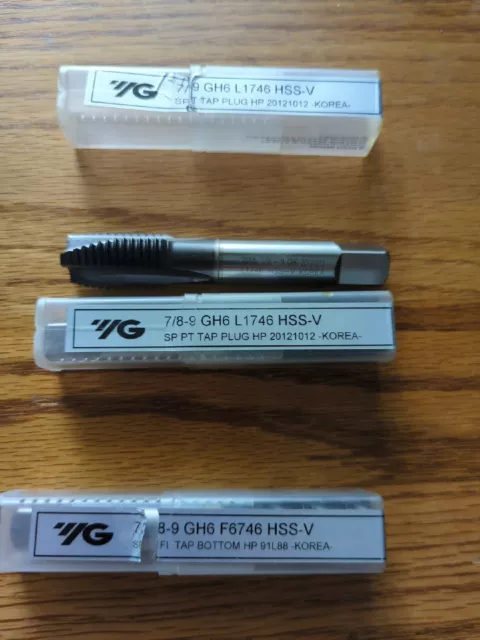 7/8-9 HSS Vanadium Coated 3Fl Plug tap