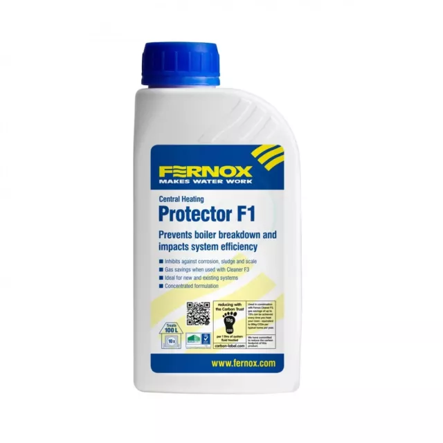 fernox f1 central heating boiler protector 500ml-brand new