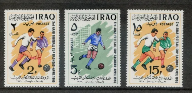 Iraq 1966 MNH** Football*Soccer*Sports*Arab Cup*Games*Players*Goalkeeper 3v set
