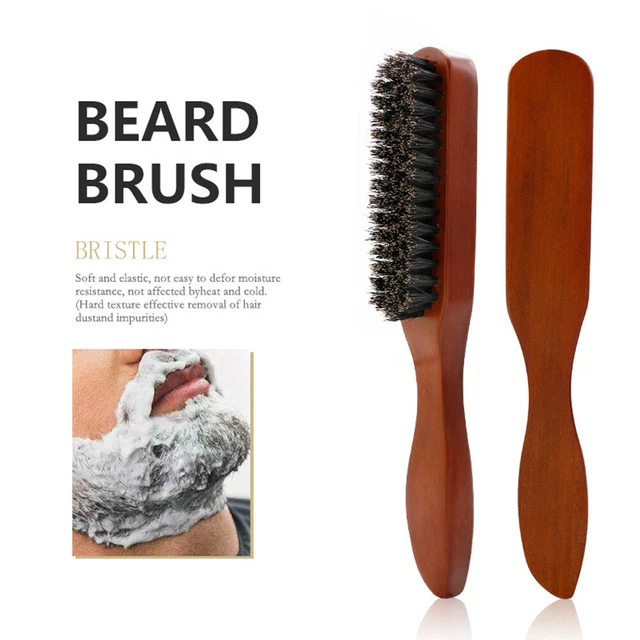 Men Promote Growth Beard Brush Portable Hair Styling Tool Shaving Boar Bristle