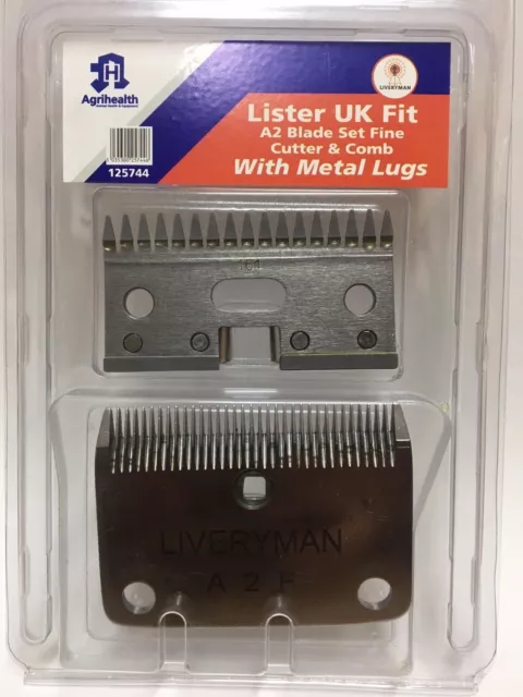 LISTER Fit A2 Medium or Fine Clipper Blades Made by Liveryman Star Laser Liberty