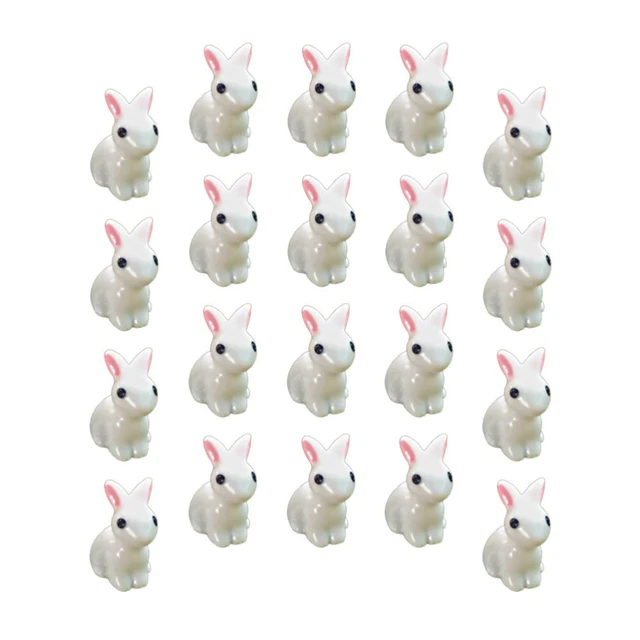 35 piezas Figura de animal Topper Figura de conejo Pequeño Decoración de coche Decoraciones de coche Hada