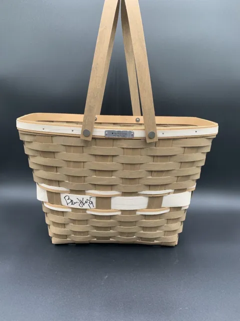 2012 Bernie Kosar Rare Cleveland Browns Signed Longaberger Magazine Basket NEW