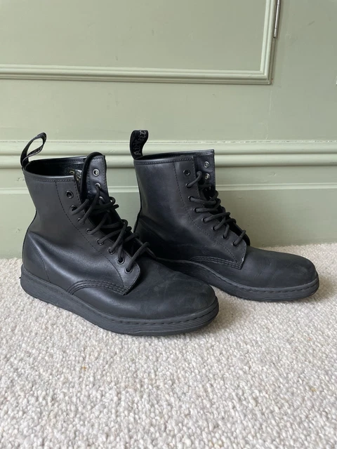 DR. MARTENS NEWTON BTS High Top Boots Size 9.5 Black Ankle Combat Boots ...