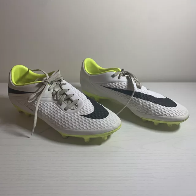 Nike Hypervenom Phantom FG US 8.5 Reflective White Volt soccer cleats