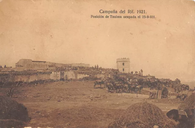 Cpa Maroc Campana Del Rif 1921 Posicion De Tauima Ocupada El 23 9 921