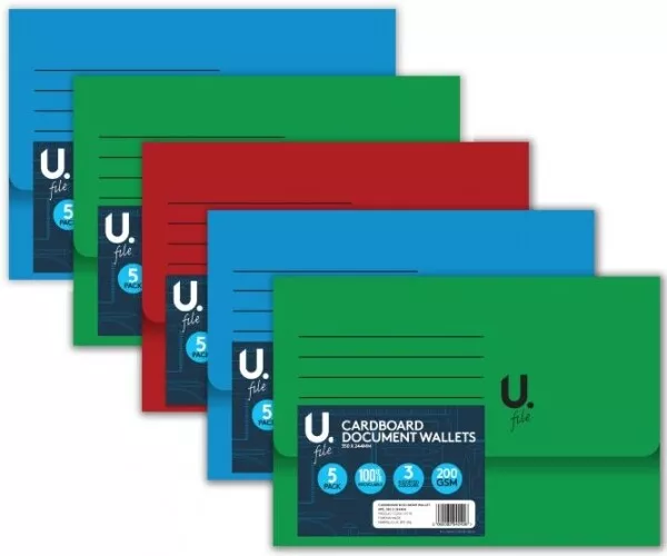 A4/ Foolscap Cardboard Envelope Filing Document Wallet Folders