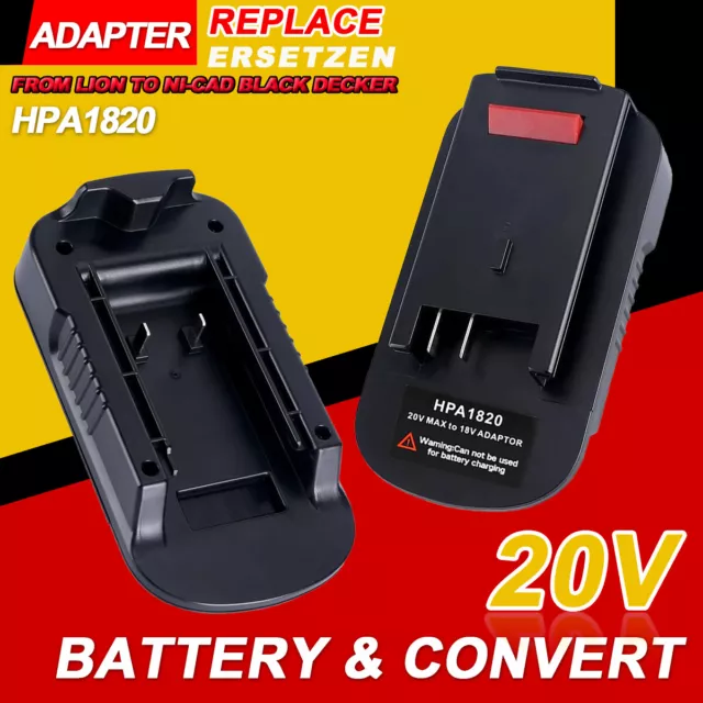 Adaptateur de batterie pour convertisseur 18V Black & decker Einhell 18V