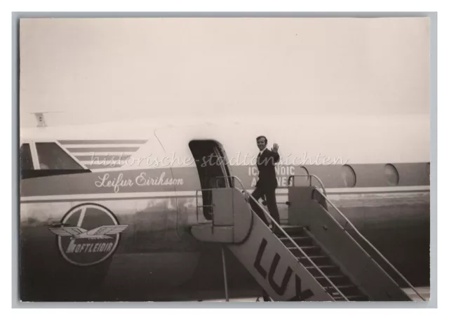 LUXAIR ICALANDIC AIRLINES Leifur Eiriksson Flugzeug Reise Loftleidir - Foto