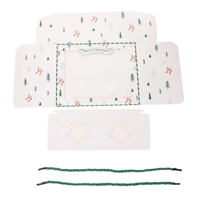 5 pz scatola regalo di Natale marmellata di carta scatole regali di Natale scatole trasparenti bomboniere