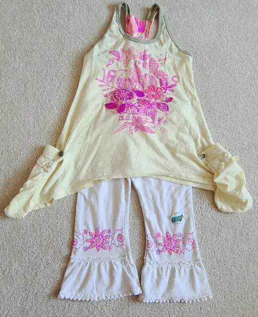 Naartjie Girls Tunic Tank Shirt &  Capri Leggings Set Sz 5 medium