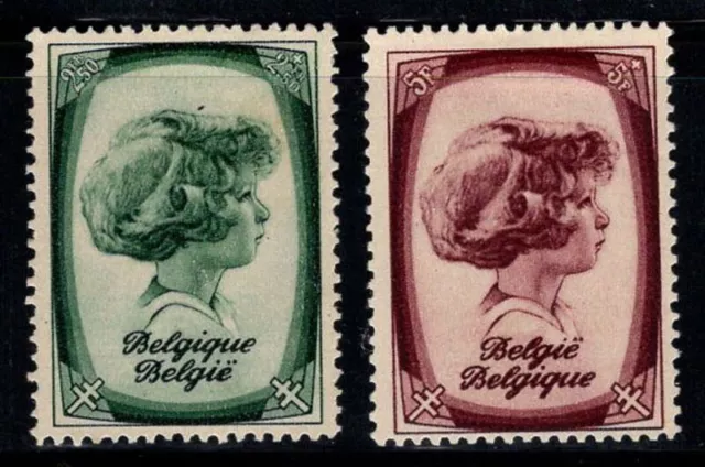 Belgique 1938 Mi. 495-496 Neuf * MH 100% tuberculose, Prince Albert