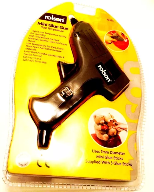 Rolson Mini Glue Gun With 3 Glue Sticks