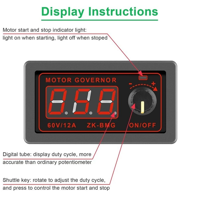 Regolatore Di Velocità Motore DC PWM Aideepen - 6-60V 30A - Controllo Avvio/arresto Lento - Per Ventole E Pompe - Foto 4