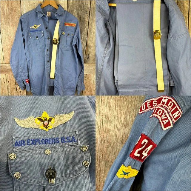1950S BSA AIR Explorer Uniform Universal & Secretary Patch Pants Belt