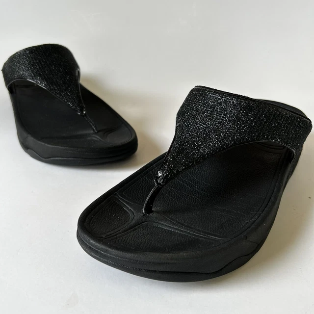Fitflop Sandals Womens Sz 7.5-8 Electra Thong Flip Flop Slip On Black READ!! Fitflop Sandals Womens Sz 7.5-8 Electra Thong Flip Flop Slip On Black READ!!
