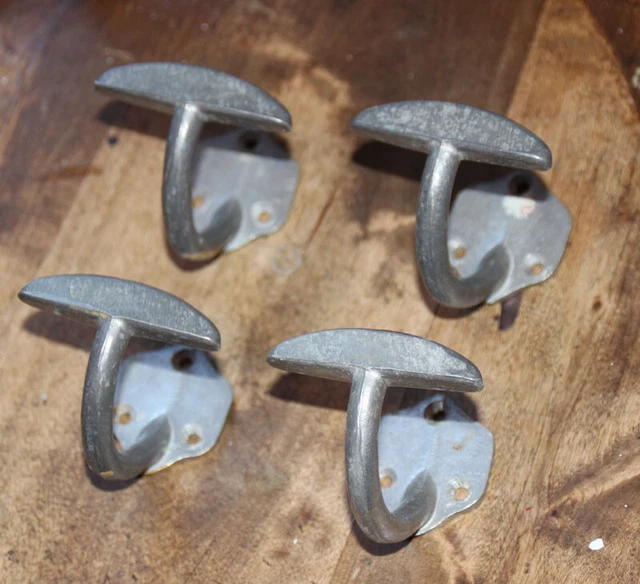 4 Vintage Reclaimed French Locker Room Hooks