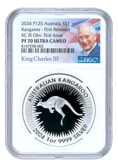 2024 Australia Kangaroo Proof 1 oz Silver NGC PF70 King Charles First Issue!